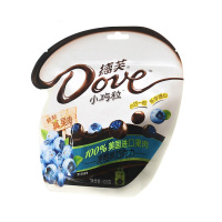 德芙（Dove） 蓝莓黑巧克力100g/袋装 休闲 零食