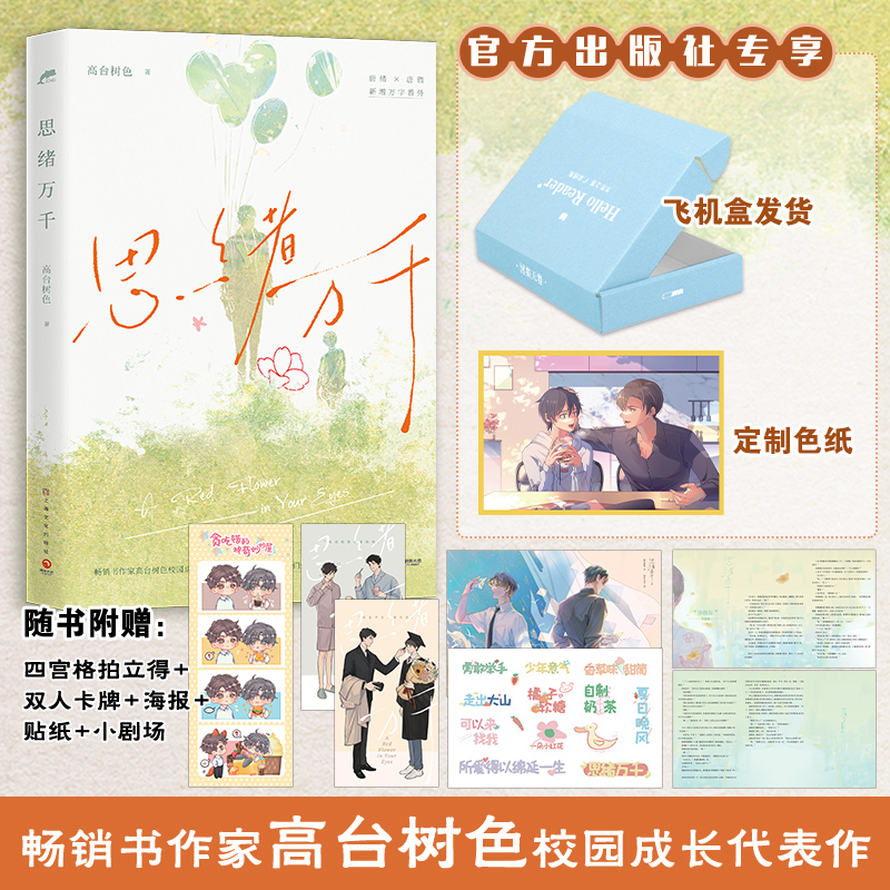 [正版]飞机盒色纸挂画透卡海报思绪万千+白日事故全2册 高台树色高口碑代表作 青春文学小说 成长 校园 都市 豆瓣高分高清大图
