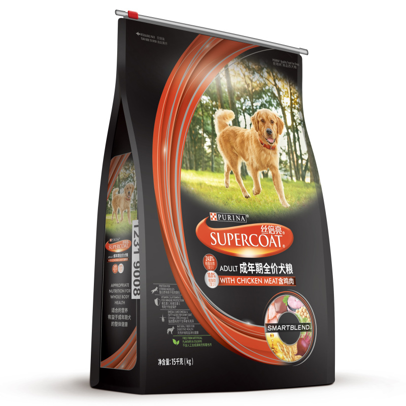 丝倍亮(supercoat)成犬全价犬粮15kg成年期通用狗粮30斤