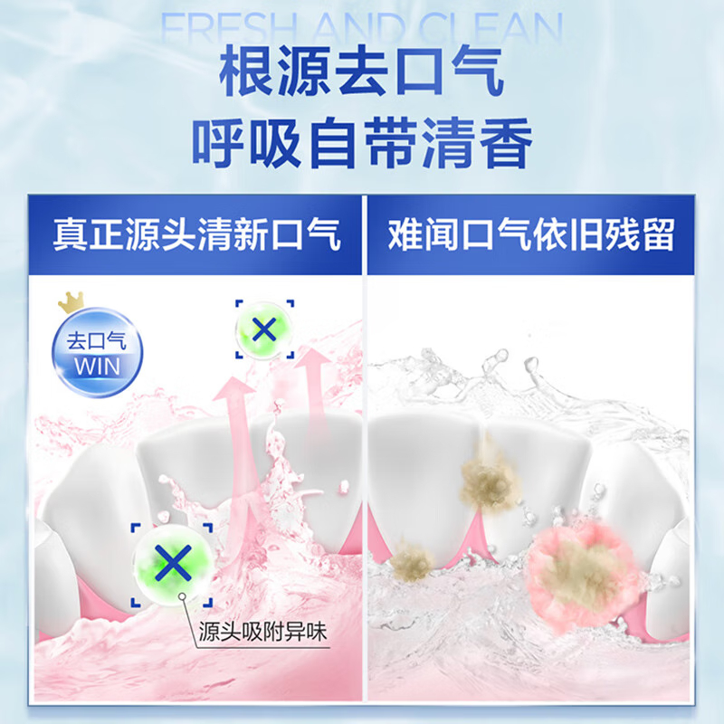 佳洁士漱口水锁白白桃漱口水250ml 清新白桃香 长效清新口气 不含酒精高清大图