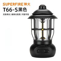 神火（SupFire）露营灯 帐篷灯户外野营灯充电超亮照明T66-S强光灯 黑色