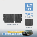 星空迷 TPE汽车脚垫适用北汽BJ80专车专用汽车脚垫 BJ80座椅靠背垫【荔枝纹】