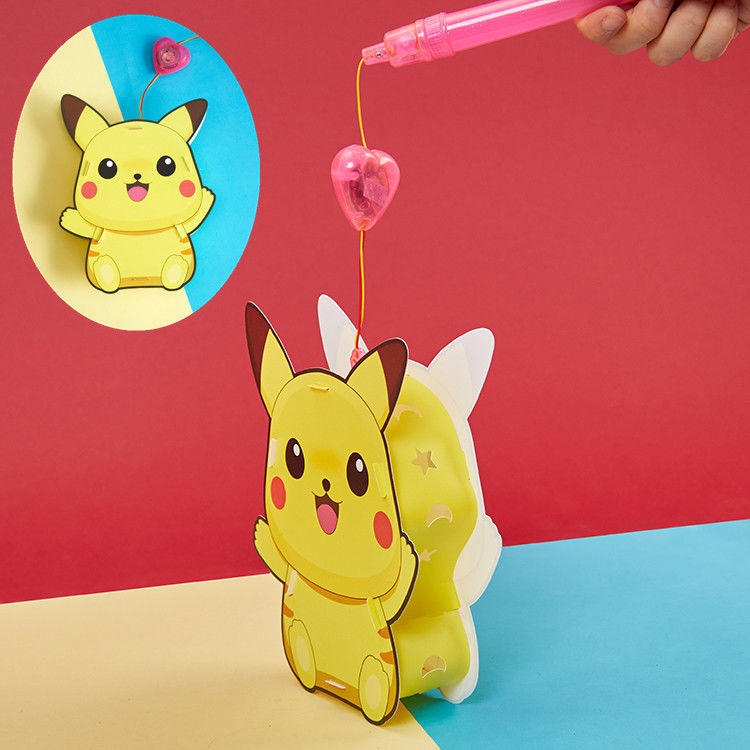 2020新款中秋节dyi创意皮卡丘灯笼玩具卡通音乐发光儿童手提灯笼