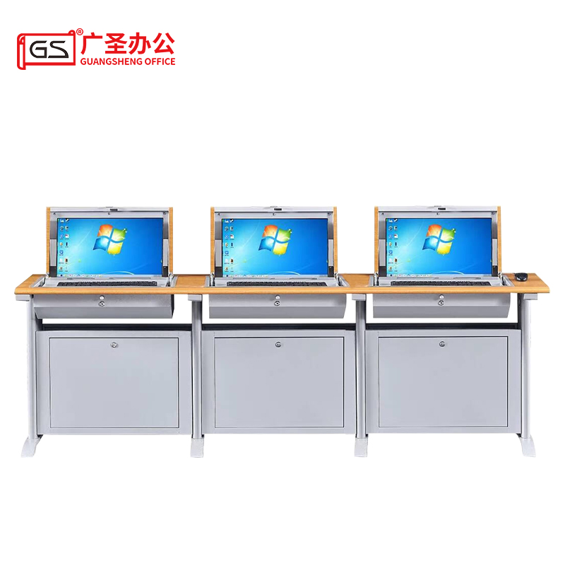 GS广圣 翻转桌电脑桌培训桌三人位 H5123 张高清大图