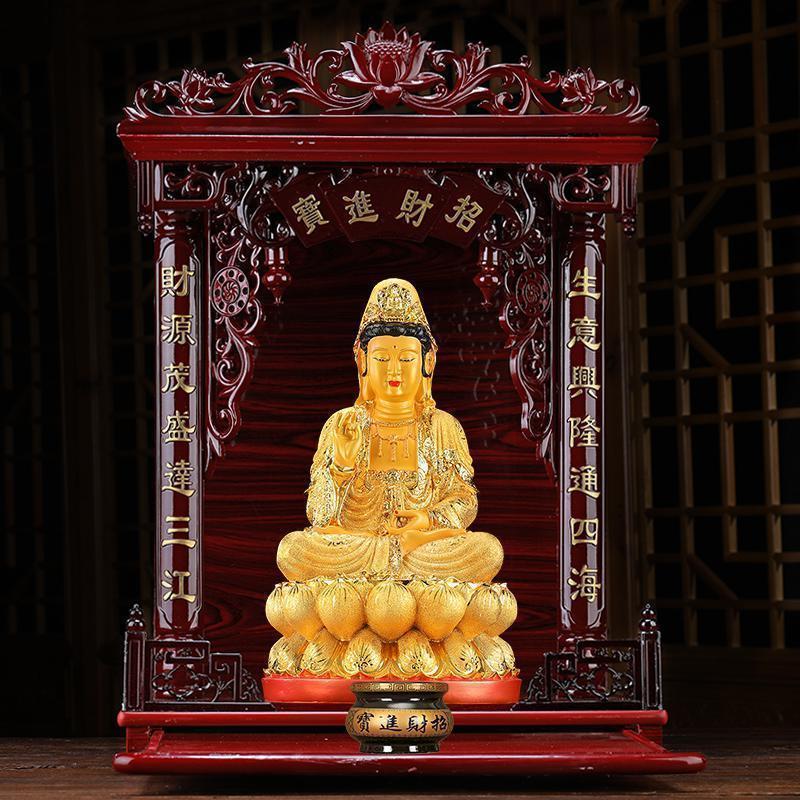 美帮汇海像摆件滴水观音佛像工艺品客厅佛堂佛教用品摆件高清大图