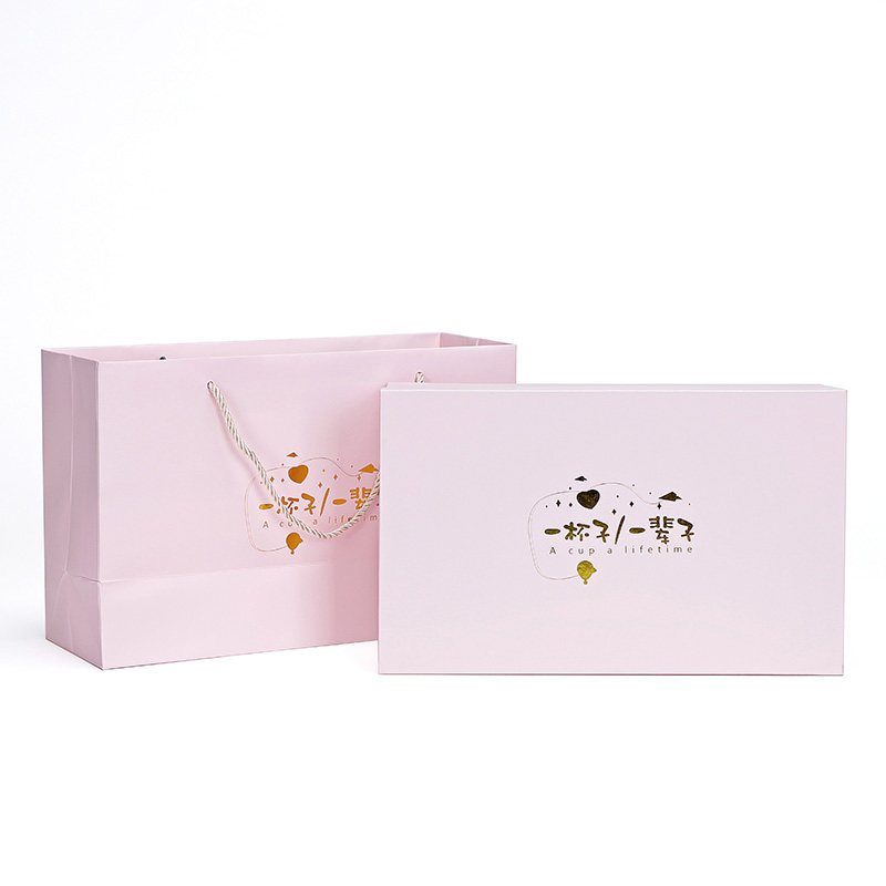 创意情侣刷牙杯家用陶瓷漱口杯子一对牙刷牙缸洗漱杯套装定制刻字 三维工匠 粉色礼盒+手提袋(空盒)