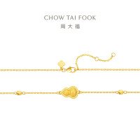 周大福丝绒福禄葫芦黄金手链女足金首饰生日礼物(工费:320计价)EOF1382
