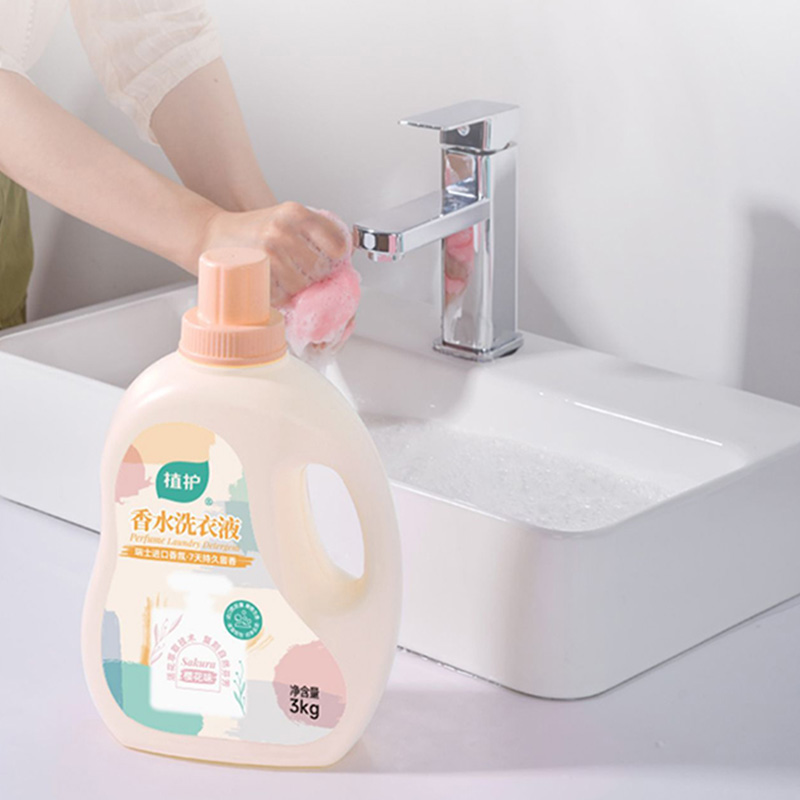 植护洗衣液3kg*1瓶+500g*1袋初夏樱花香水套装ZH305625+ZH305283高清大图