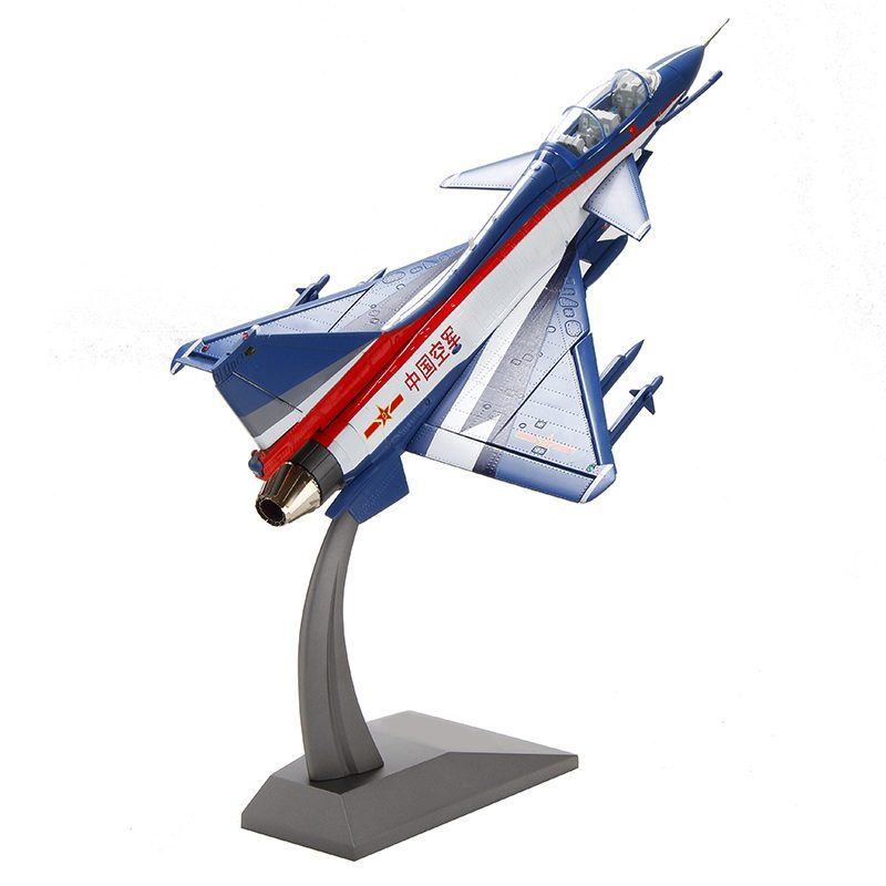 1:30歼10表演机模型 j10中国八一飞行表演飞机模型 军事高档礼品