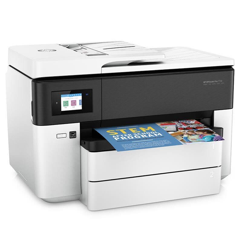 惠普HP OfficeJet Pro 7730 彩色喷墨A3打印机 惠普7730打印机无线网络A4自动双面打印复印扫描传真机一体机办公商用商务四合一设计图片7720,7740套餐1图片