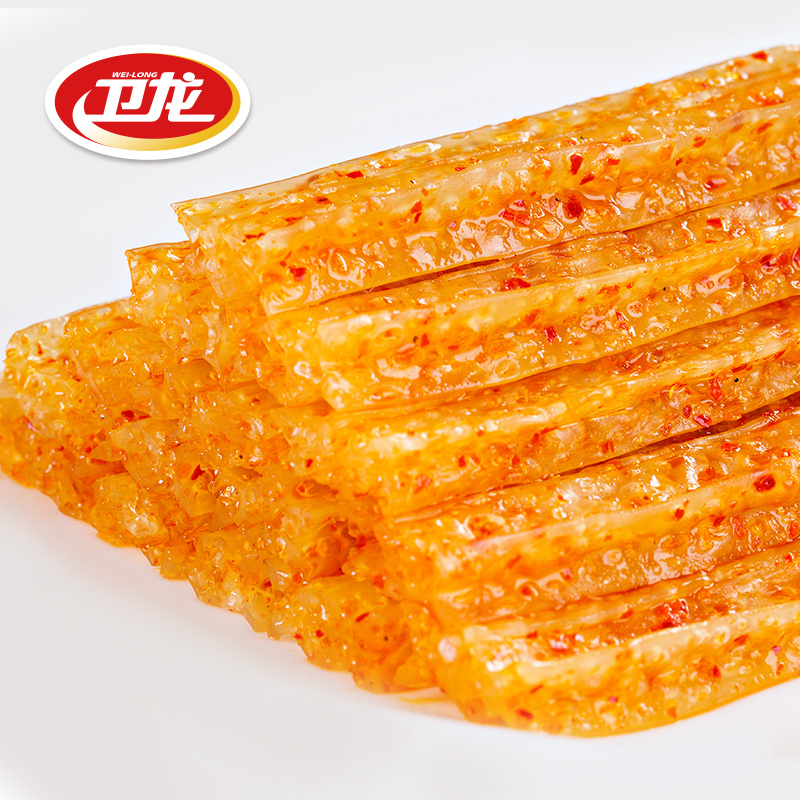 卫龙香辣大面筋 65gX10袋 辣条辣片麻辣休闲零食豆干XYX高清大图