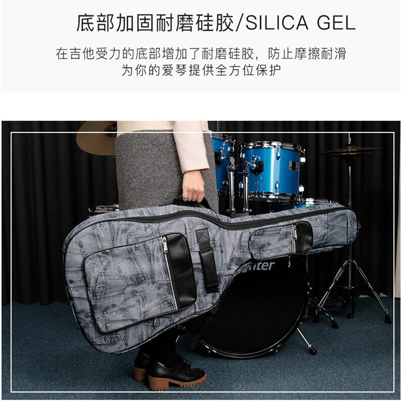 旅行民谣木吉他包41寸双肩包琴袋加厚加棉保护琴套防水琴包背包