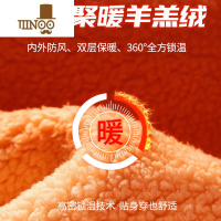 YANXU羔绒圆领男士卫衣加绒加厚保暖长袖上衣厚款内搭御寒打底衫体恤
