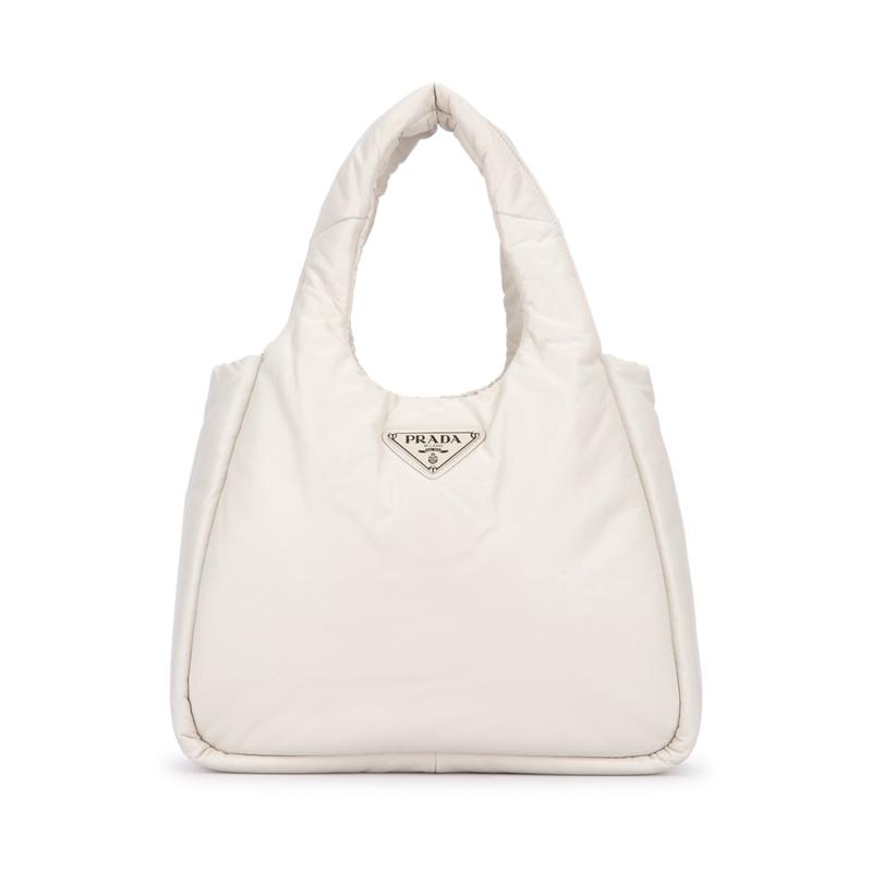 普拉达(PRADA)羊皮材质柔软细腻女士单肩包百搭通勤手提斜挎包日高清大图