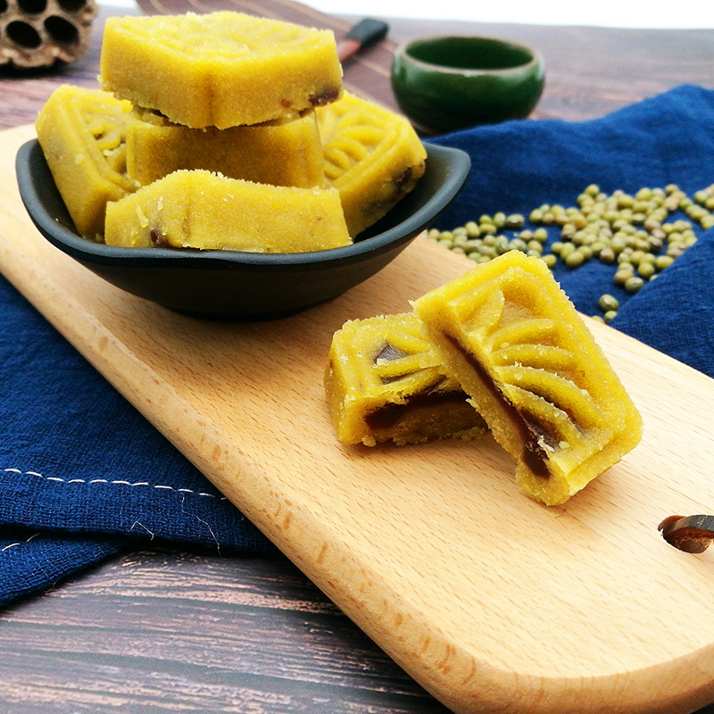 1件起售糕八斗绿豆糕250g盒12块老式绿豆糕办公室点心网红休闲零食