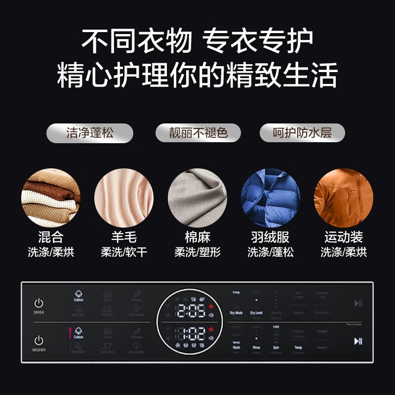 LG FN23BQH 13+10kg原装进口mini双塔洗烘干一体机高清大图