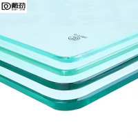 戴劲玻璃桌面钢化方形玻璃桌面酒店饭店食堂防刮痕玻璃桌面 边长50CM