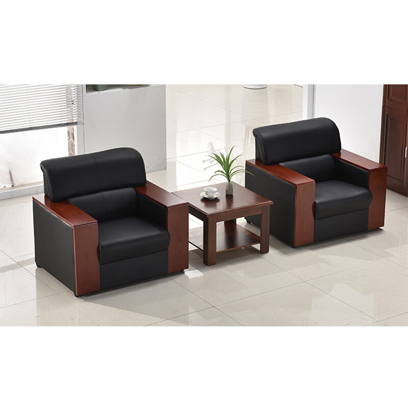 巴洛卡 皮布沙发 办公沙发西皮沙发商务接待沙发西皮单人位沙发XSFXP-6高清大图