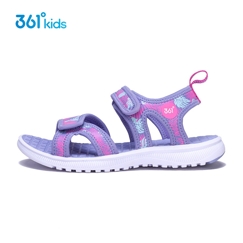 361儿童凉鞋女童露趾沙滩鞋中大童夏季361度童鞋小学生女小童运动