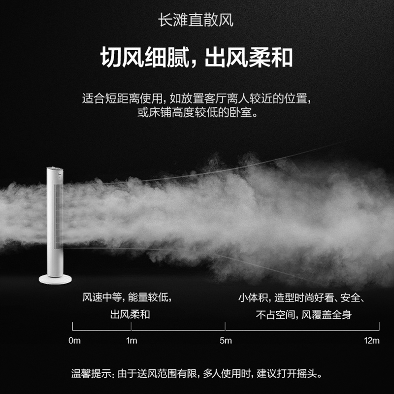 美的(Midea)电风扇塔扇无叶风扇家用立式低噪风扇台式定时风扇落地摇头办公空气循环扇ZAF09MA高清大图