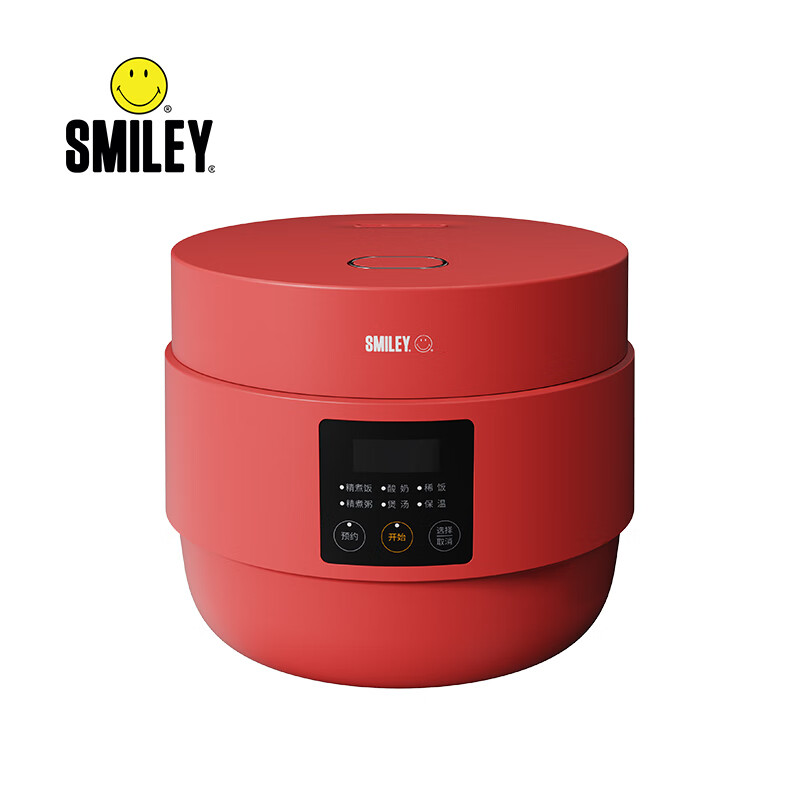 SMILEY智能方形电饭煲3L以下底盘加热黑色钛金属合金内胆机械式控制支持预约功能高清大图