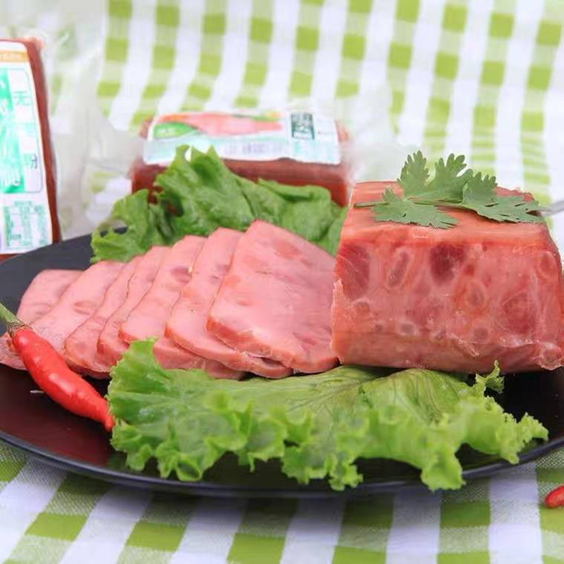 金锣无淀粉小魔方火腿225g即食午餐肉