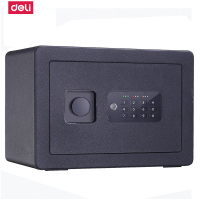 得力deli33515家用小型迷你保管箱办公电子密码钥匙安全防盗隐藏保管入墙黑色