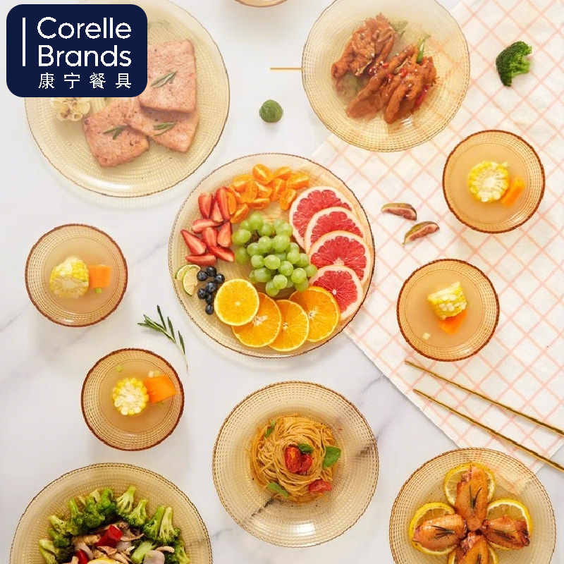 康宁餐具 VISIONS进口晶莹直径295mm鱼盘