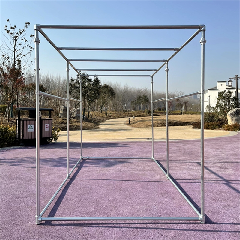 古达镀锌钢管室外落地大型晾衣架庭院晒被子架家用简易瓜果花棚架