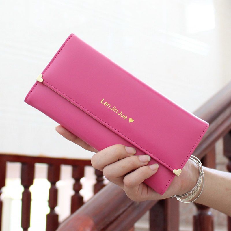 派尼美特手包韩版女式钱夹多卡位三折女士长款钱包卡包手拿包手机包手