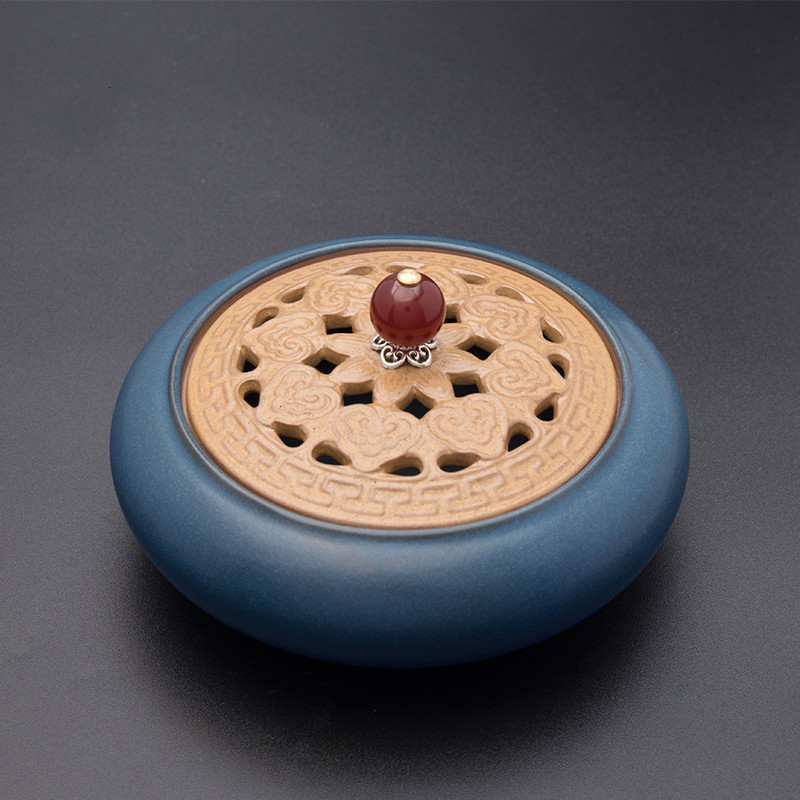 闪电客仿古陶瓷小香炉家用室内沉香炉盘香炉檀香炉香薰炉拉丝铜炉葫芦