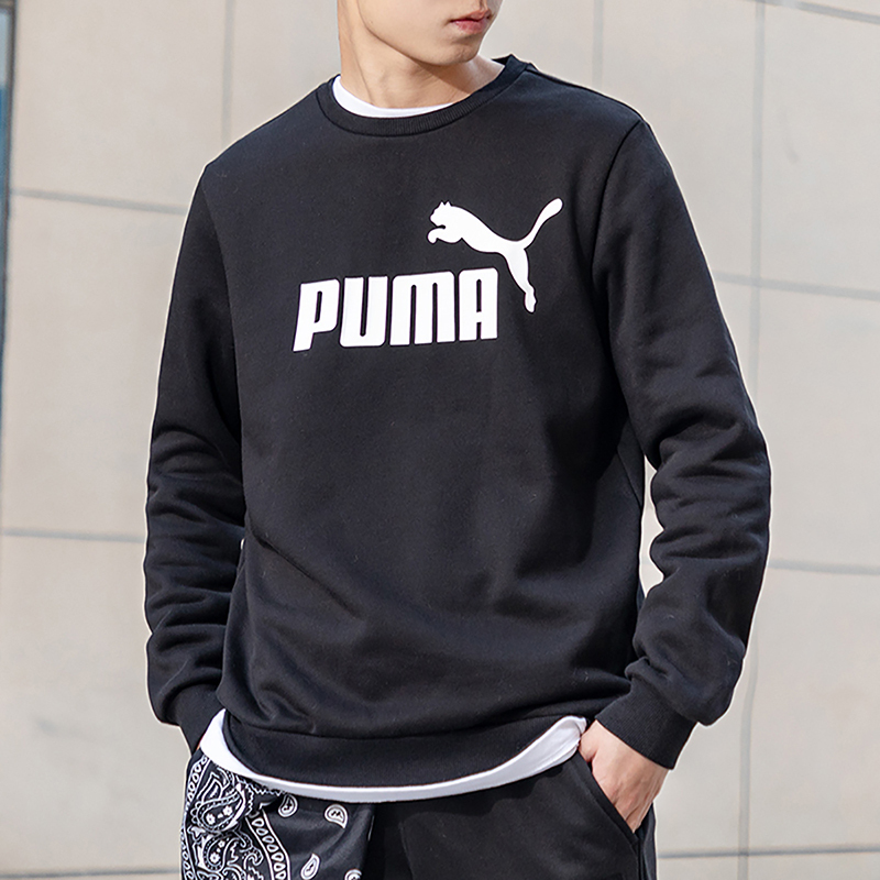 puma彪马男装秋新款运动休闲简约印花圆领卫衣84637601