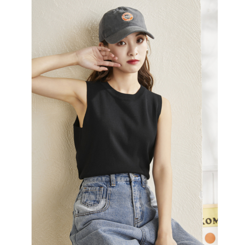 9元]唐狮夏装新款女吊带背心净色无袖t恤外穿坎肩内搭休闲女上衣