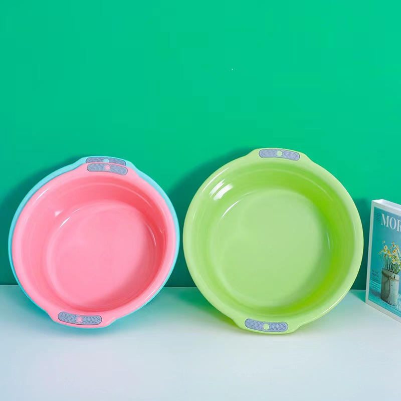 优橙 厂家直供双耳塑料盆加厚礼品洗脚盆塑料脸盆大号广告盆可印字36cm*34.5cm*12.5cm 50个起订高清大图