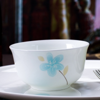 金禹瑞美（REMEC） 反口米饭碗香飘怡人4.5英寸4个装 骨瓷 饭碗 陶瓷碗 汤碗