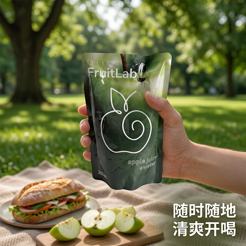 Fruit lab混合苹果汁哈萨克斯坦原装进口健康果汁水果组合 200ml*6高清大图