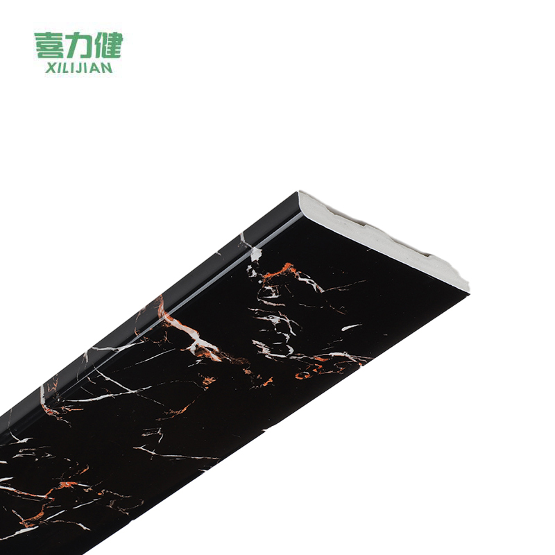 喜力健 PVC实心踢脚线 长3M*高8CM*厚10MM-黑金花 根高清大图