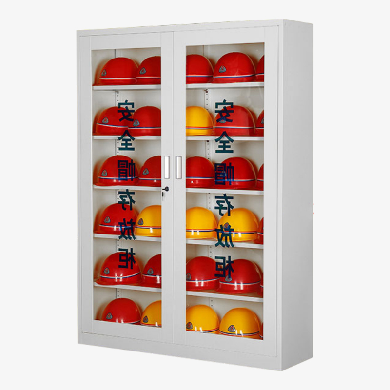 凌迪星白色30顶安全帽柜120*36*160cm台高清大图