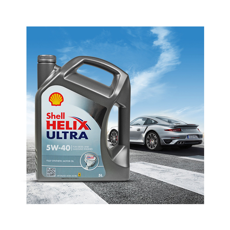 [全合成机油]壳牌(Shell) 超凡灰喜力Helix Ultra 5W-40 灰壳A3/B4 SN 5L 欧洲原装进口