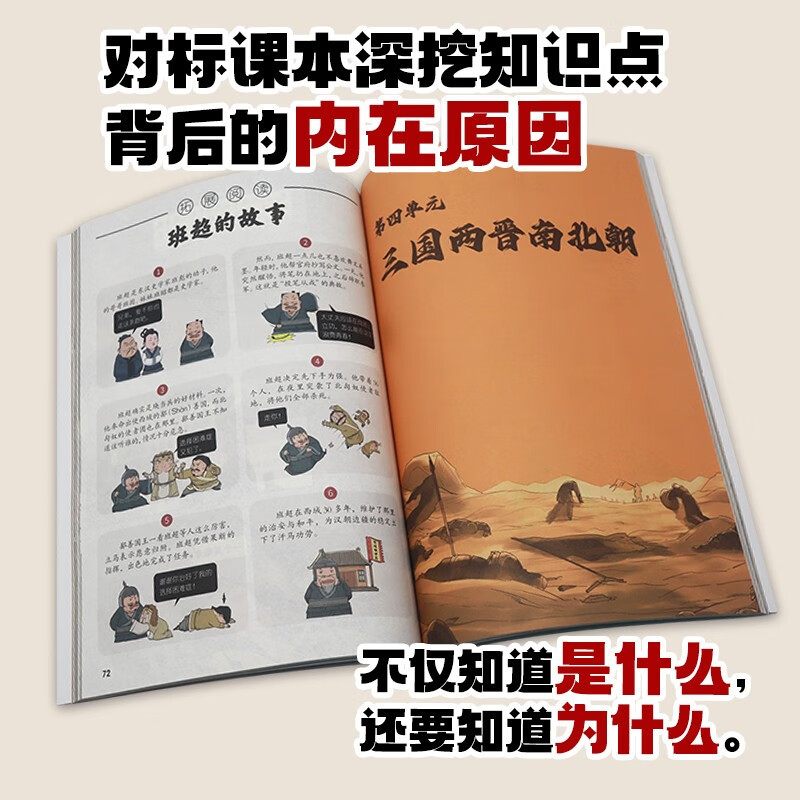 知识点有画面·漫画历史早知道(史前-魏晋南北朝)上册2本 小学通用 [正版]混知漫画历史早知道知识点有画面历史故事书 初