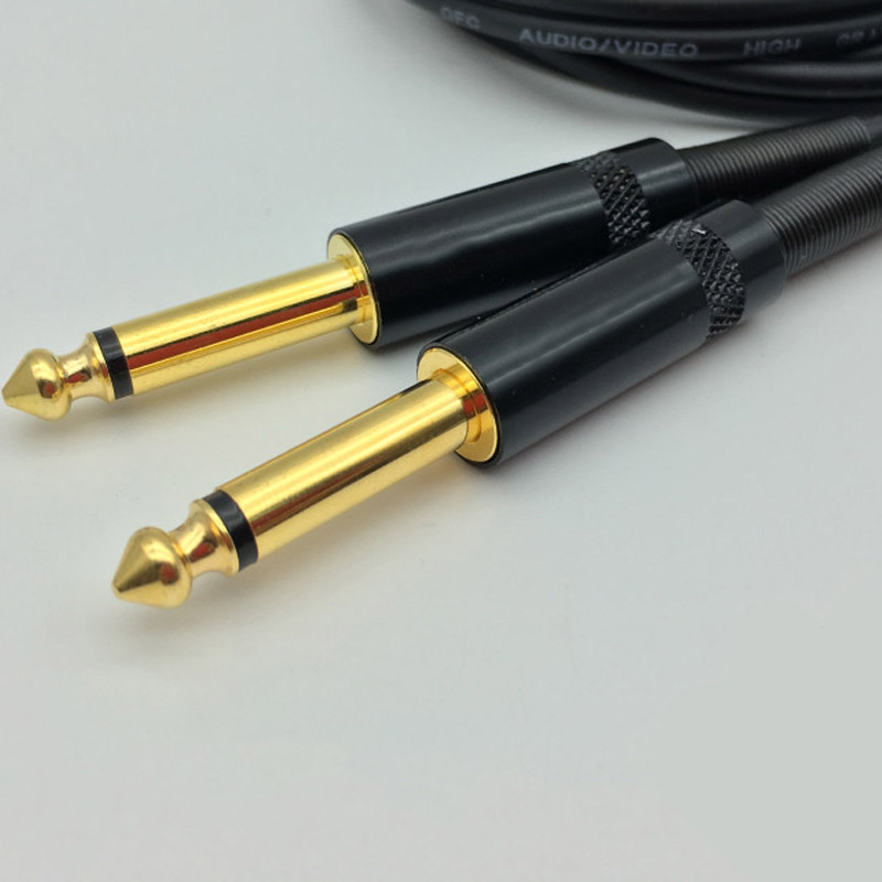 智美环球 发烧级音频线 6.5转莲花RCA转6.35调音台音频线 黑色 30m高清大图