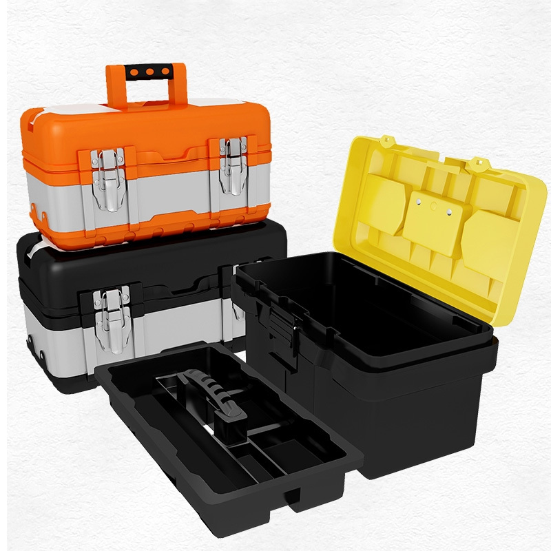 五金工具箱大号工业级收纳盒空箱工具箱手提式家用电工车载塑料加厚
