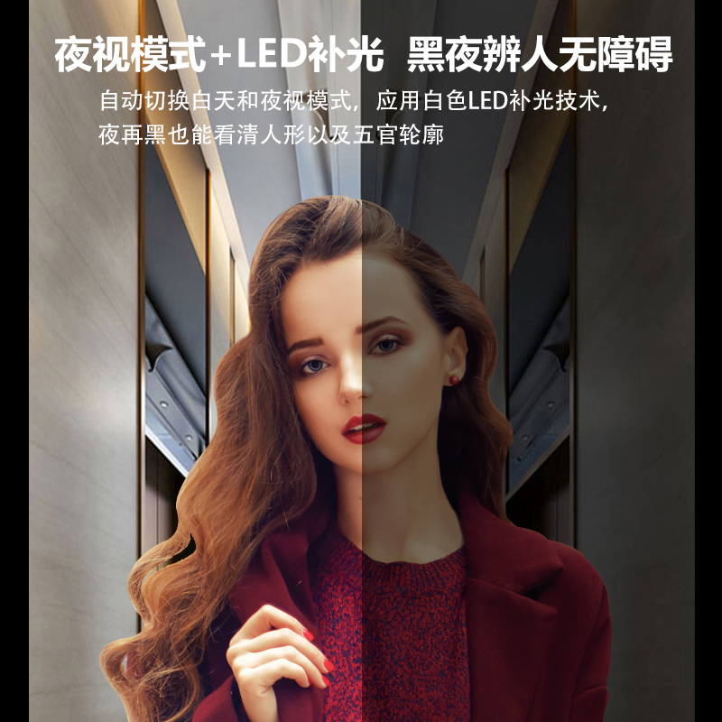 凡帝亚智能门锁FDY-C30人脸识别远程解锁，视频对讲、电子猫眼、移动侦测、抓拍照片、全自动开锁和上锁、LED高清大图