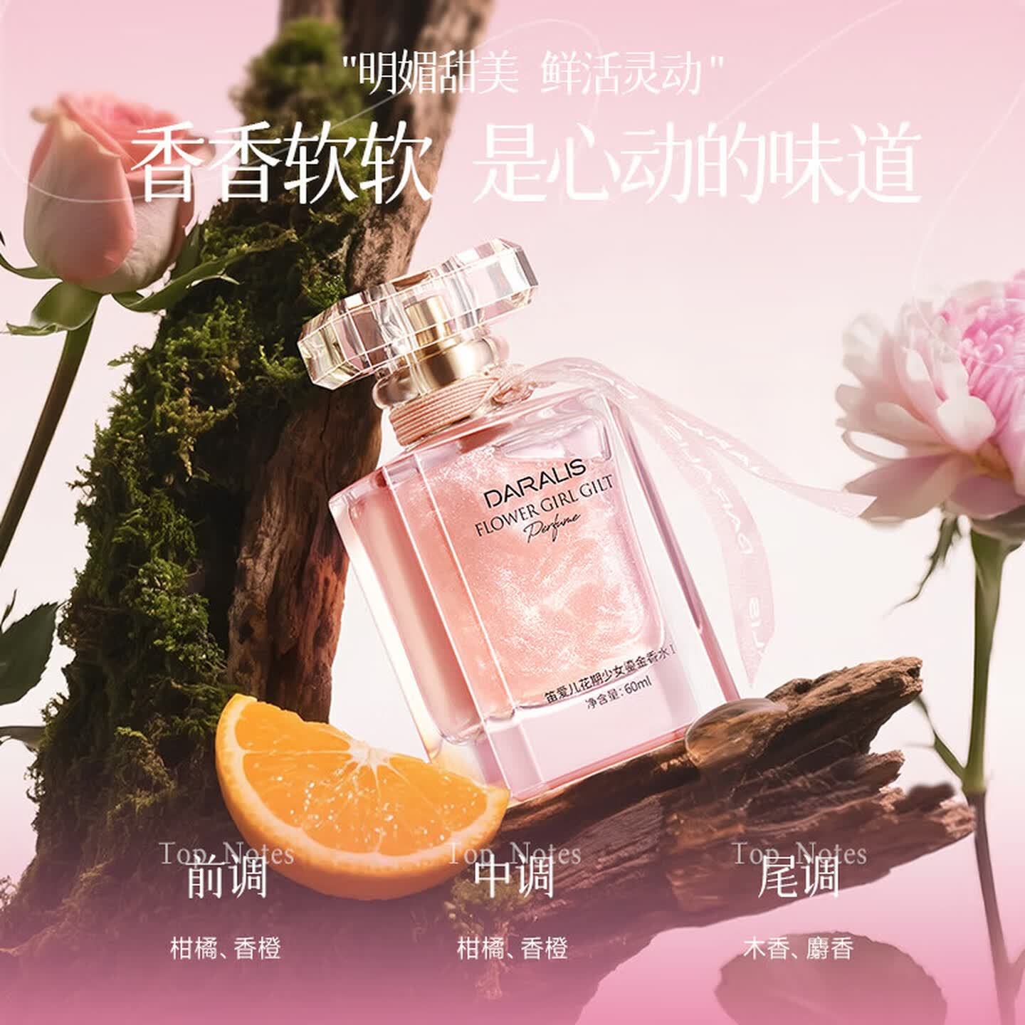 笛爱儿女士香水花果香72小时持久留香小众送女生女友礼物香氛礼盒 [怦然心动]香薰套装高清大图