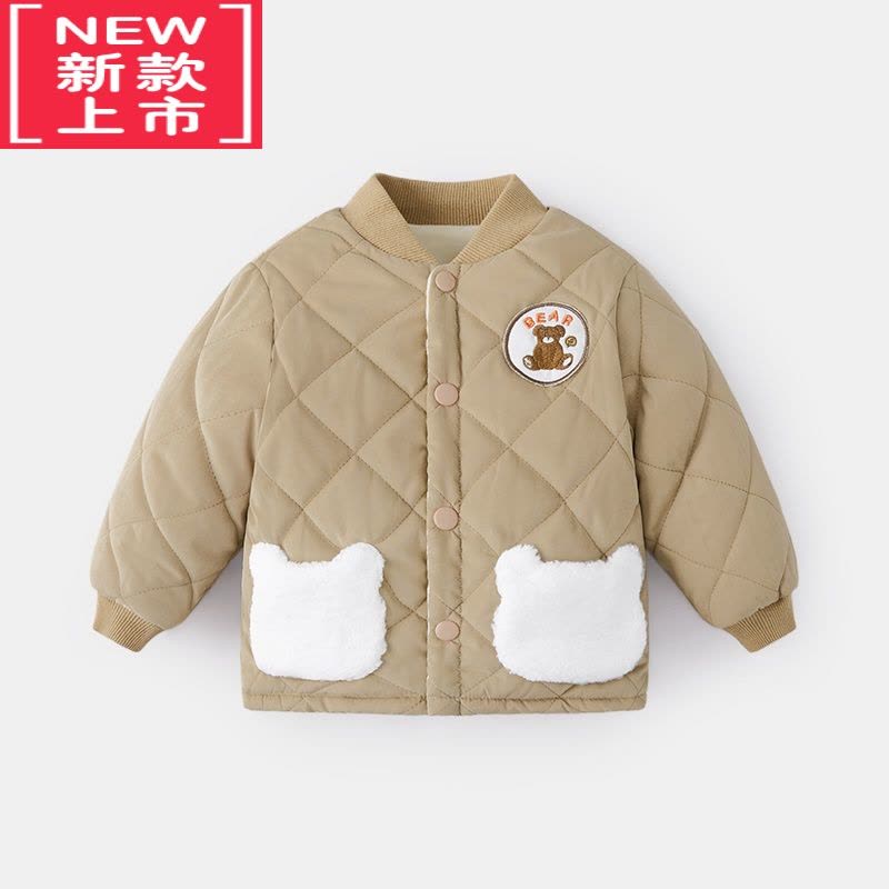 可莉允宝宝棉服冬季婴儿上衣加绒儿童棉袄加厚女童衣服童装男童棉衣冬装图片
