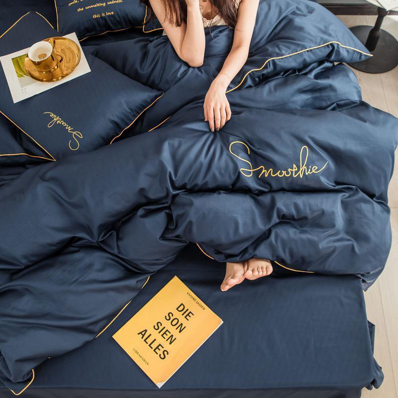 简约北欧纯棉被套单件单人双人150200230欧式别墅被罩1.52m_91_8高清大图