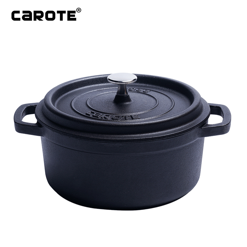 卡罗特(Carote)珐琅铸铁锅 炖锅 煲汤锅 家用多功能焖烧锅 加厚 电磁炉通用24cm