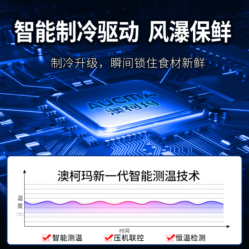 澳柯玛(AUCMA) 展示柜LSC-660D 632升商用双门冷藏展示柜立式商用保鲜柜饮料冰柜两双门蛋糕串串冰箱餐饮