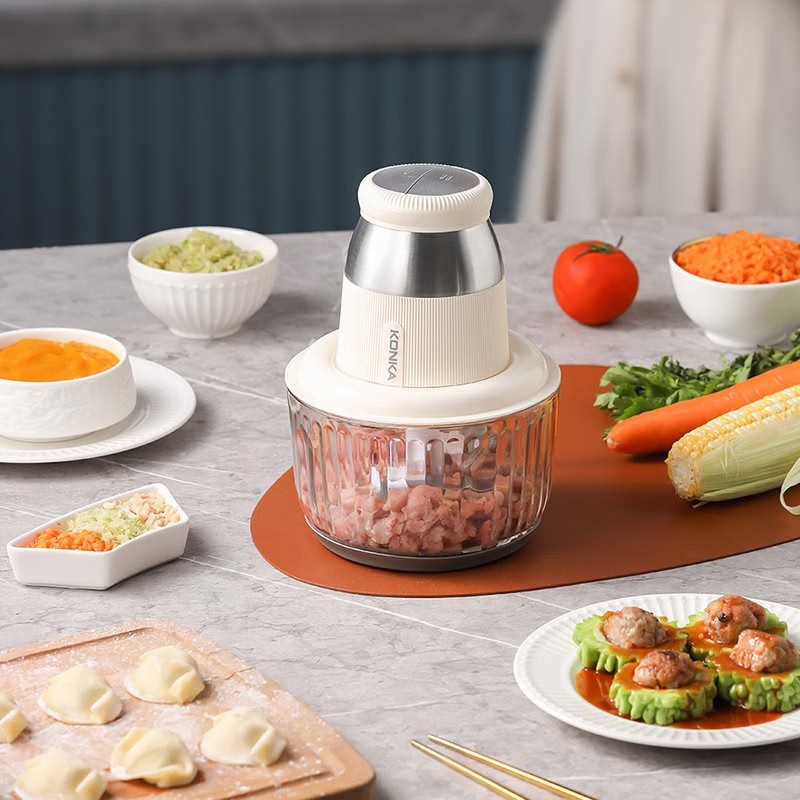 康佳(KONKA)绞肉机多功能家用双档辅食碎肉机 食品加工器搅拌机(碎肉机)KJRJ-1839-M高清大图