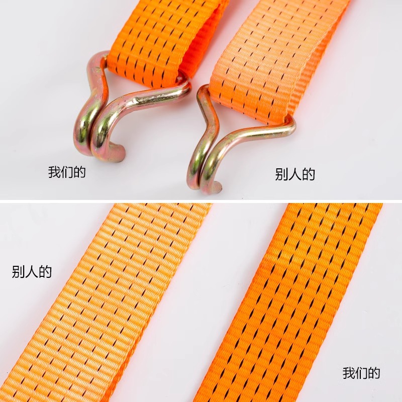 集装箱捆绑带货车涤纶拉紧器紧绳双钩汽车货物固定绑带双钩棘轮 2T*3M(宽35mm)高清大图